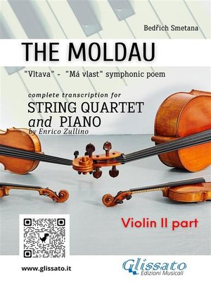 cover image of Violin II part of "The Moldau" for String Quartet and Piano